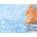 Sean Lorinyenko - ARGENTEUIL BASIN AFTER CLAUDE MONET - Acrylic on Board - 16 x 20 inches - Signed