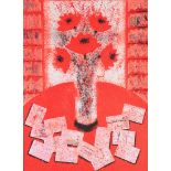 Neil Shawcross, RHA, RUA - STILL LIFE, POPPIES - Coloured Print - 24 x 18 inches - Unsigned