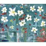 Jayne Taylor - FLORAL MEADOW - Oil on Canvas - 10 x 12 inches - Signed