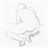 Mainie Jellett - FEMALE NUDE STUDY - Pen & Ink Drawing - 10.5 x 10.5 inches - Unsigned