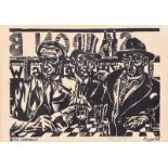 Harry Kernoff, RHA - BOON COMPANIONS - Black & White Print - 6 x 8 inches - Unsigned