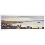 Andrew Nicholl, RHA - LARNE - Limited Edition Coloured Print (188/250) - 9 x 28 inches - Unsigned