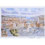 Colin Gibson - BELFAST FROM WINSOR HOUSE - Limited Edition Coloured Print (124/500) - 11 x 17 inches