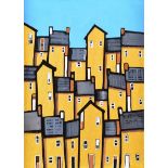 Paul Bursnall - KLIMT TOWN - Oil on Canvas - 12 x 8 inches - Signed