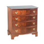 MAHOGANY BOW FRONT CHEST OF DRAWERS