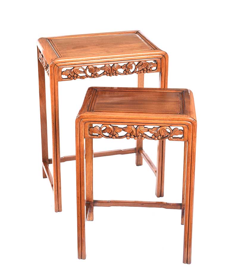 CHINESE NEST OF TWO TABLES - Image 3 of 4