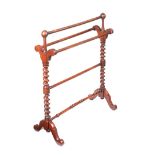 VICTORIAN MAHOGANY TOWEL RAIL