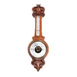 VICTORIAN OAK BAROMETER