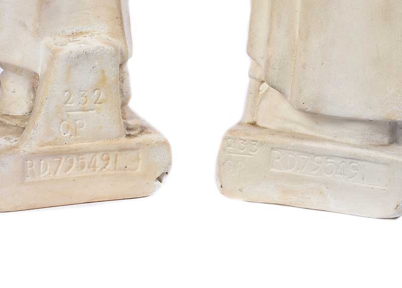 PAIR OF VICTORIAN PLASTER FIGURES - Image 5 of 5