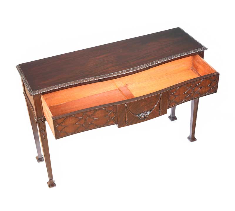 ANTIQUE MAHOGANY CONSOLE TABLE - Image 6 of 8