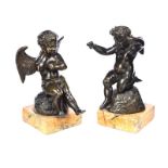 NINETEENTH CENTURY PAIR OF REGENCY BRONZE FIGURES