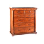 WILLIAM IV MAHOGANY CHEST OF DRAWERS