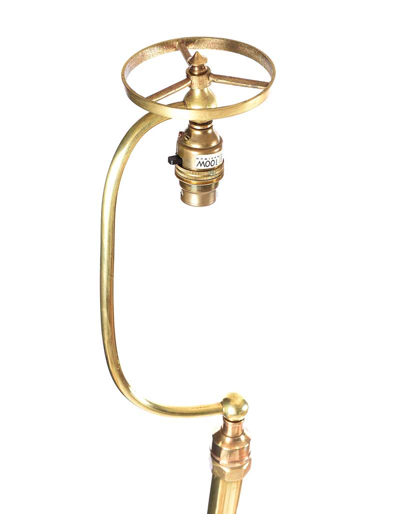 VICTORIAN BRASS TELESCOPIC STANDARD LAMP - Image 4 of 5