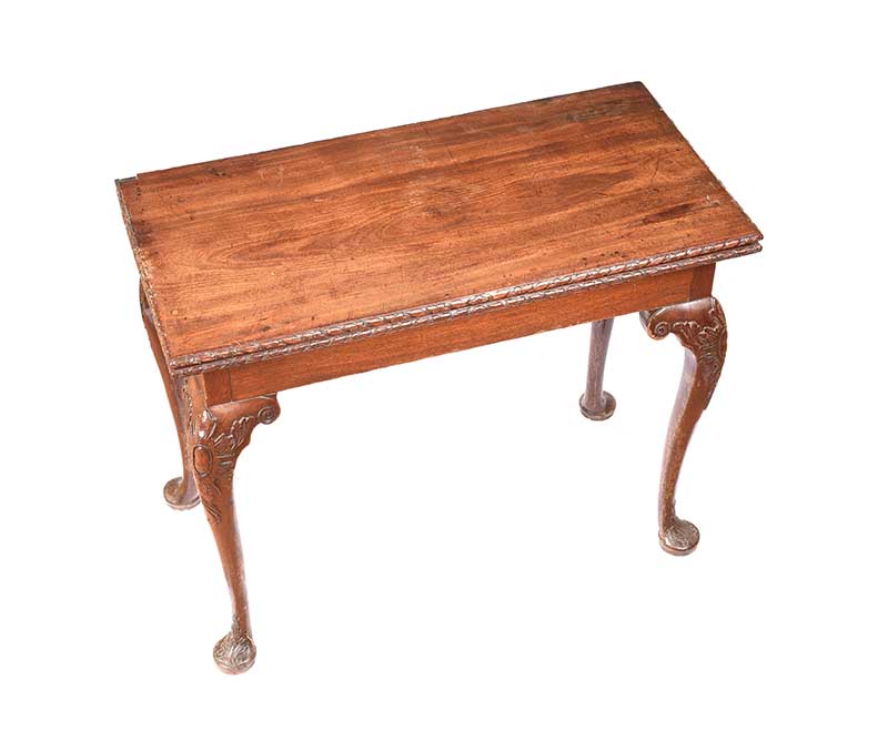 GEORGIAN IRISH TURN OVER LEAF TEA TABLE - Image 2 of 7