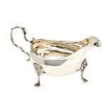 IRISH SILVER SAUCE BOAT