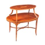 EDWARDIAN INLAID MAHOGANY ETAGERE