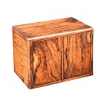 GEORGIAN WALNUT TWO DOOR TRINKET BOX