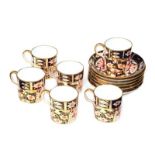 TWELVE PIECE CROWN DERBY COFFEE SET