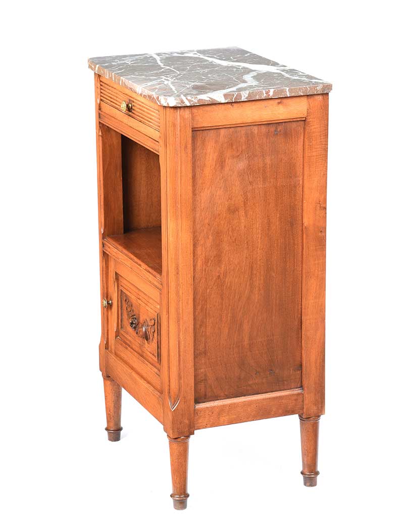 MARBLE TOP BEDSIDE PEDESTAL - Image 9 of 9