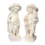 PAIR OF VICTORIAN PLASTER FIGURES