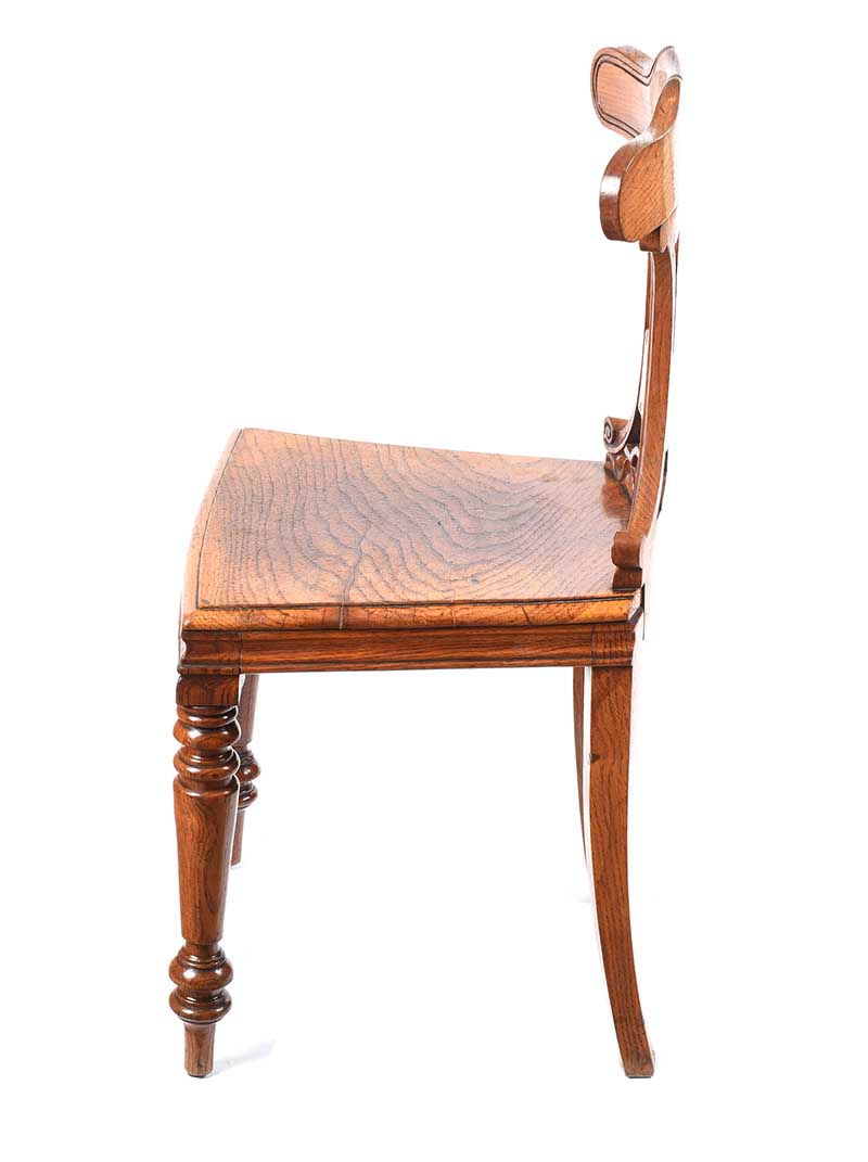 VICTORIAN OAK HALL CHAIR - Image 5 of 5
