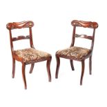 PAIR OF WILLIAM IV MAHOGANY SIDE CHAIRS