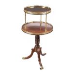 GEORGIAN MAHOGANY TWO TIER DUMB WAITER