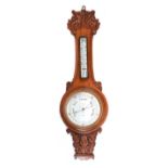 VICTORIAN OAK BAROMETER