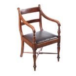 REGENCY MAHOGANY ARMCHAIR