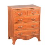 MAHOGANY BACHELOR'S CHEST OF DRAWERS