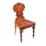 WILLIAM IV MAHOGANY HALL CHAIR