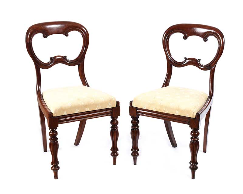 PAIR OF VICTORIAN MAHOGANY SIDE CHAIRS