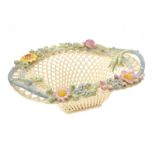 BELLEEK BASKET WEAVE DISH