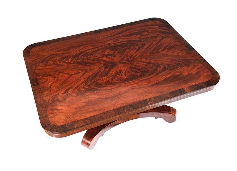 FINE WILLIAM IV FEATHERED MAHOGANY COFFEE TABLE - Image 2 of 5