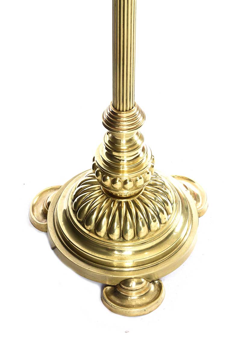 VICTORIAN BRASS TELESCOPIC STANDARD LAMP - Image 2 of 5