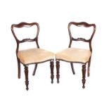 PAIR OF VICTORIAN ROSEWOOD SIDE CHAIRS