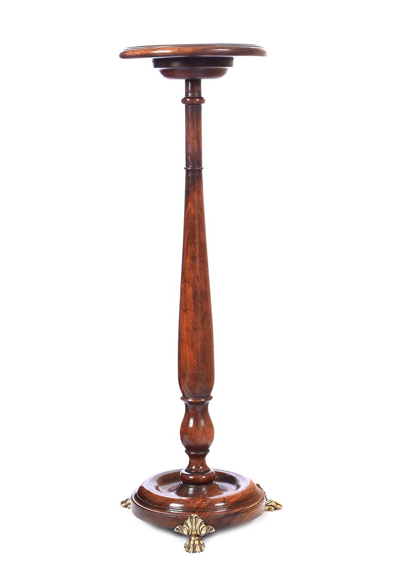 ANTIQUE MAHOGANY PLANT TORCHERE - Image 3 of 3