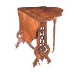 VICTORIAN BURR WALNUT SUTHERLAND TABLE