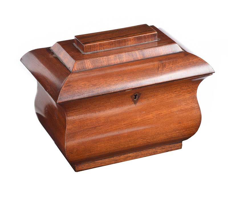 REGENCY ROSEWOOD & MAHOGANY JEWELLERY BOX