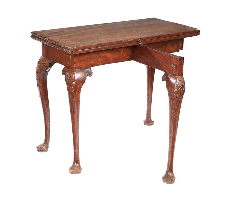 GEORGIAN IRISH TURN OVER LEAF TEA TABLE - Image 7 of 7