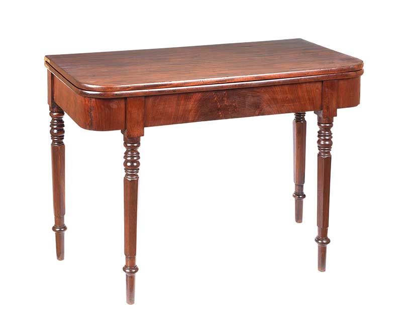 WILLIAM IV TURN OVER LEAF MAHOGANY TEA TABLE