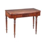 WILLIAM IV TURN OVER LEAF MAHOGANY TEA TABLE