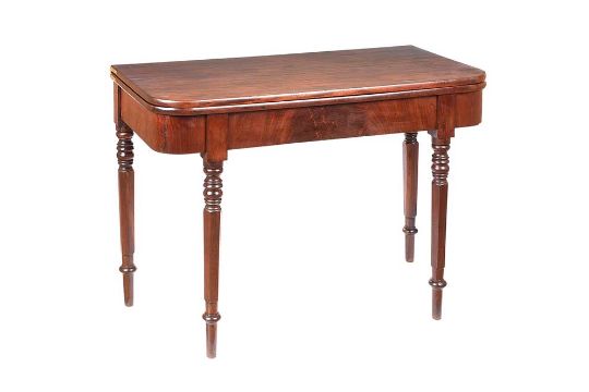 WILLIAM IV TURN OVER LEAF MAHOGANY TEA TABLE - Image 1 of 6