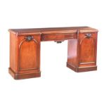 VICTORIAN MAHOGANY PEDESTAL SIDEBOARD