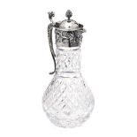 VERY FINE SILVER MOUNTED CLARET JUG