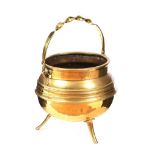 BRASS CAULDRON COAL BUCKET