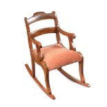 CHILD'S MAHOGANY ROCKING CHAIR