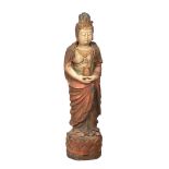 ORIENTAL CARVED WOOD FIGURE