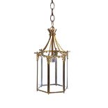 BRASS & GLASS HALL LANTERN