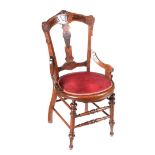 VICTORIAN MAHOGANY DESK CHAIR